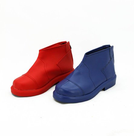 red blue boots