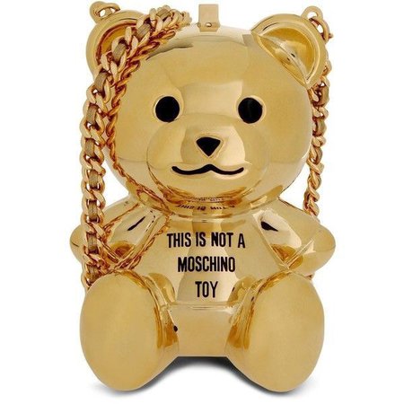Gold Moschino Teddy Bear Bag