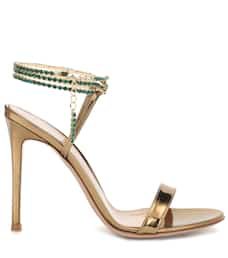 Embellished Metallic Leather Sandals - Gianvito Rossi |