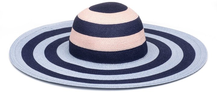 Sunny Pink & Blue Packable Sun Hat