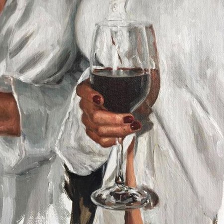 red wine painting