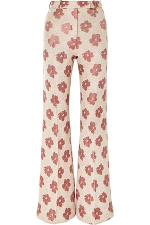 Golden Goose Deluxe Brand | Carrie floral-jacquard wide-leg pants | NET-A-PORTER.COM