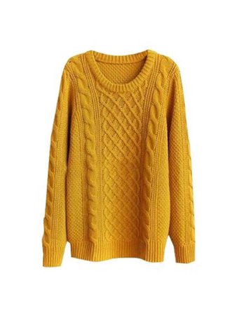 yellow knit sweater