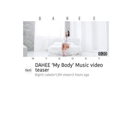 Dahee ‘My Body’ teaser