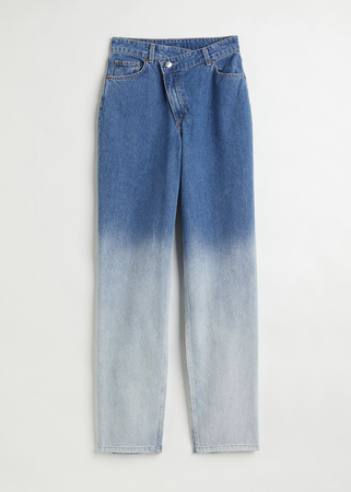 blue jeans ombre pants
