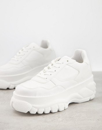 ASOS DESIGN Depend chunky trainers in white | ASOS