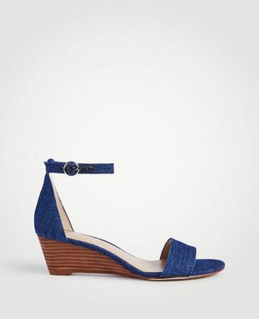 Giuliana Denim Wedge Sandals