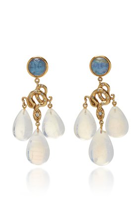 Sylvie Corbelin Blue Moon Chandelier Earrings