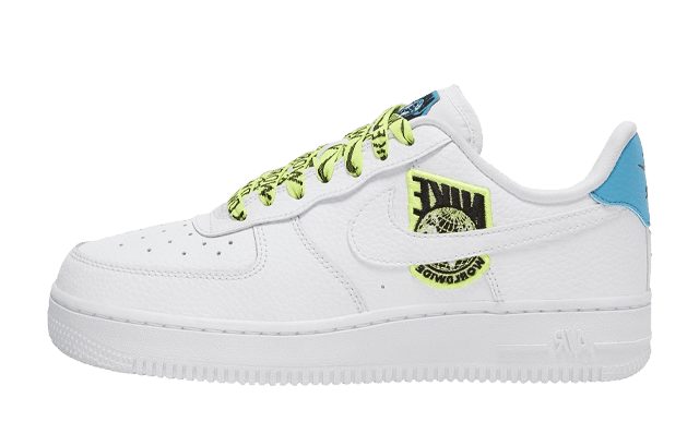 Nike Air Force 1 07 SE Worldwide White Volt | CT1414-101 | The Sole Womens