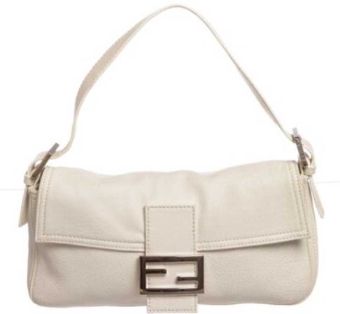 fendi white zucca print handbag