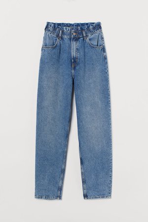 Mom Loose-fit High Jeans - Blue