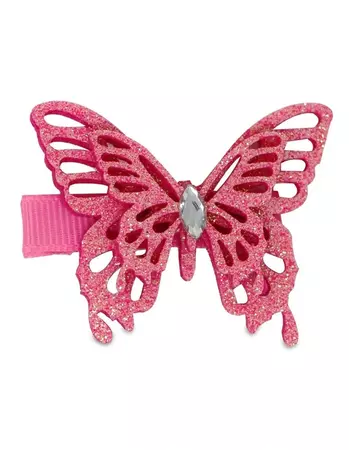Pink Poppy Glitter Butterfly Hair Clip In Pink | MYER