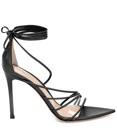 Gianvito Rossi - PVC-trimmed leather sandals | Mytheresa
