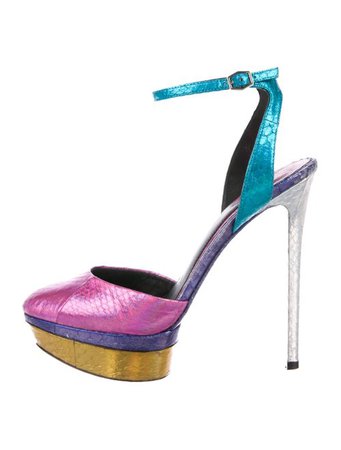 B Brian Atwood Leather Platform Pumps - Shoes - WBN24325 | The RealReal