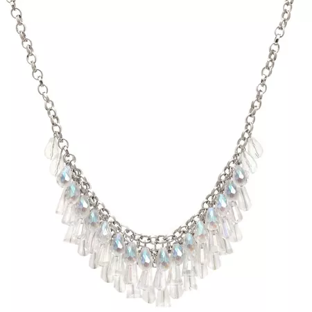 Mood Silver Plated Aurora Borealis Peardrop Shower Necklace | Debenhams