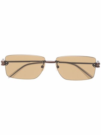 Bottega Veneta Eyewear Rimless square-frame Sunglasses - Farfetch