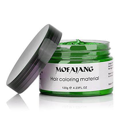 Amazon.com: MOFAJANG Hair Color Wax Instant Hair Wax Temporary Hairstyle Cream 4.23 oz Cyan Green Hair Pomades Natural Hairstyle Wax for Men and Women (Cyan): Beauty