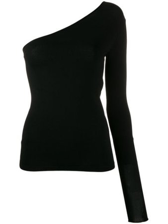 Black Stella Mccartney One-Shoulder Knitted Top | Farfetch.com