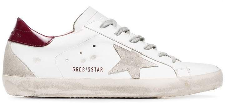 white and cherry Superstar leather sneakers