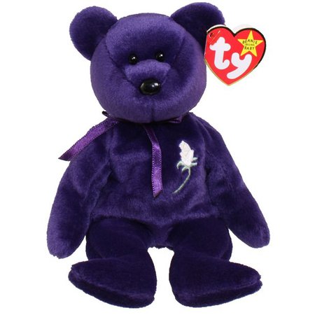 TY Beanie Baby - PRINCESS the Purple Bear (PE Version - 1997) (8.5 inch) - Walmart.com - Walmart.com