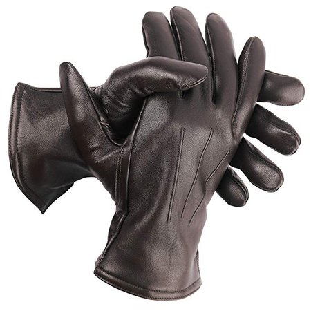 Men's Premium Sheepskin Cashmere Lined Leather Gloves by CANDOR AND CLASS at Amazon Men’s Clothing store: