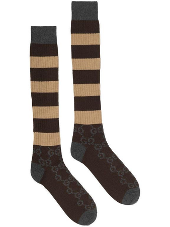 Gucci GG striped wool-blend socks