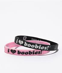 i love boobies bracelet - Google Search