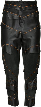 SITUATIONIST Stitched Leather Tapered Pant