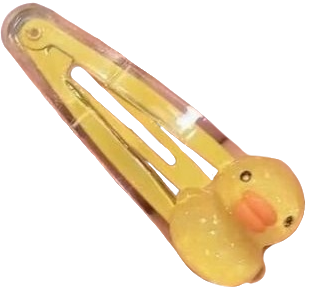 yellow duck hair clip