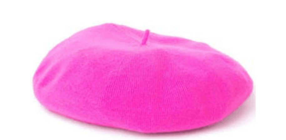 neon pink beret
