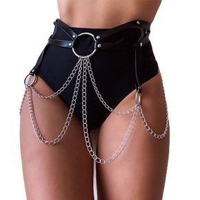 punk belt with chains