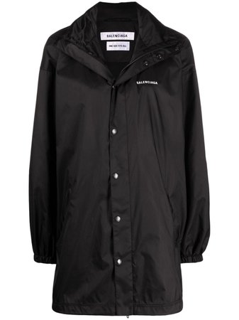 Balenciaga logo-print rain jacket - FARFETCH