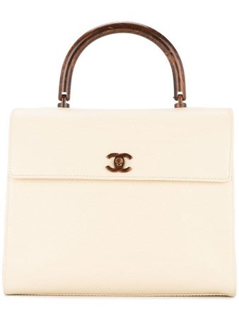 Chanel Pre-Owned Wooden Handle Hand Bag - Farfetch