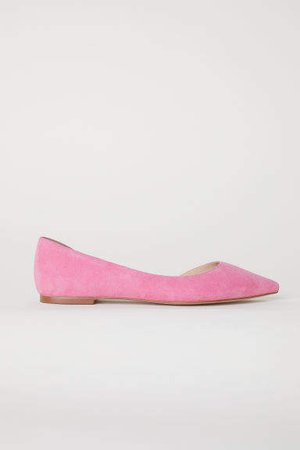 Suede Flats - Pink