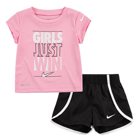 Baby Girl Nike Dri-FIT Graphic Tee & Sprinter Shorts Set | Kohls