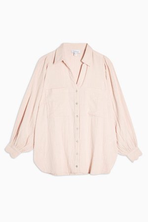 Pink Cotton Casual Shirt | Topshop