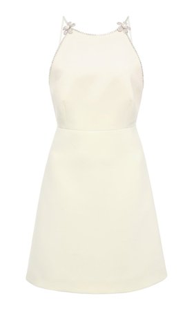 Crystal-Embellished Faille-Cady Mini Dress By Miu Miu | Moda Operandi