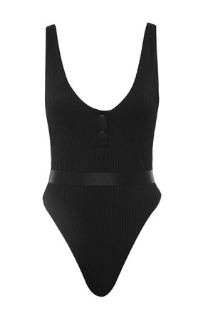'Waterbaby' Black Corseted One Piece Swimsuit