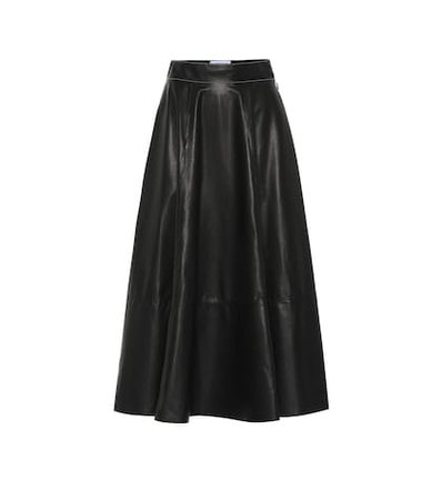 Lamb leather skirt