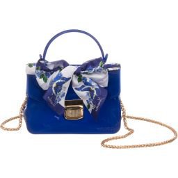 Monnalisa - Girls Blue Sash Handbag (17cm) | Childrensalon