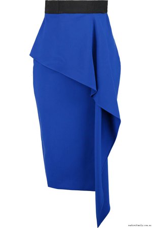 Asymmetric Blue Skirt
