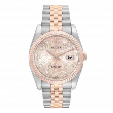 Datejust 36mm watch Rolex Pink in gold and steel - 8514954