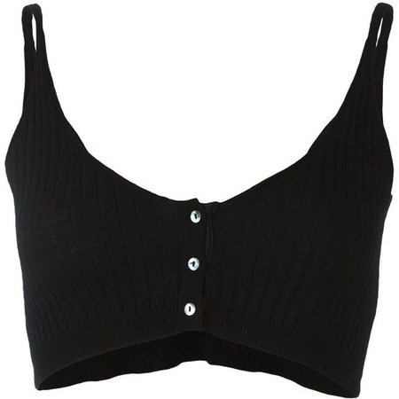Forte Ribbed Button Down Bralette Top