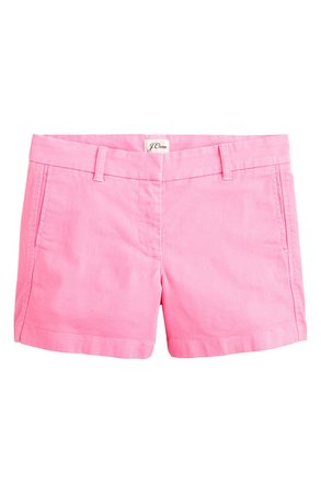 J.Crew Stretch Classic Chino Shorts pink