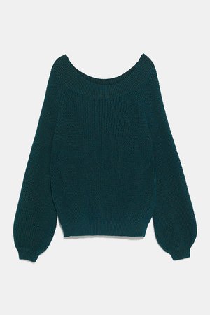 WIDE NECK COTTON SWEATER - View all-KNITWEAR-WOMAN | ZARA United States