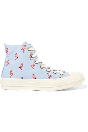 Converse | Chuck Taylor All Star 70 embroidered canvas high-top sneakers | NET-A-PORTER.COM