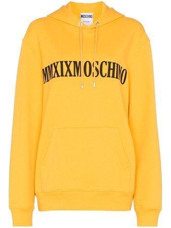 Moschino logo-embroidered Oversized Hoodie - Farfetch
