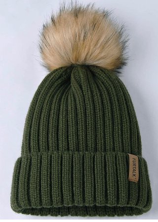 green winter hat