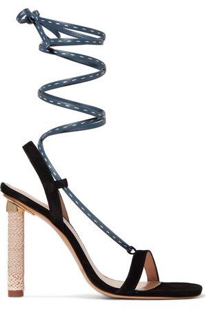 Jacquemus | Bergamo suede and leather sandals | NET-A-PORTER.COM