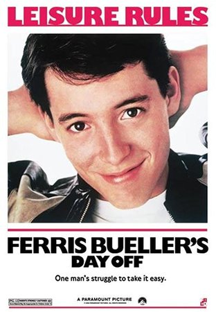 Amazon.com: Ferris Buellers Day Off Leisure Rules One Mans Struggle to Take It Easy Comedy Movie Cool Wall Decor Art Print Poster 24x36: Posters & Prints